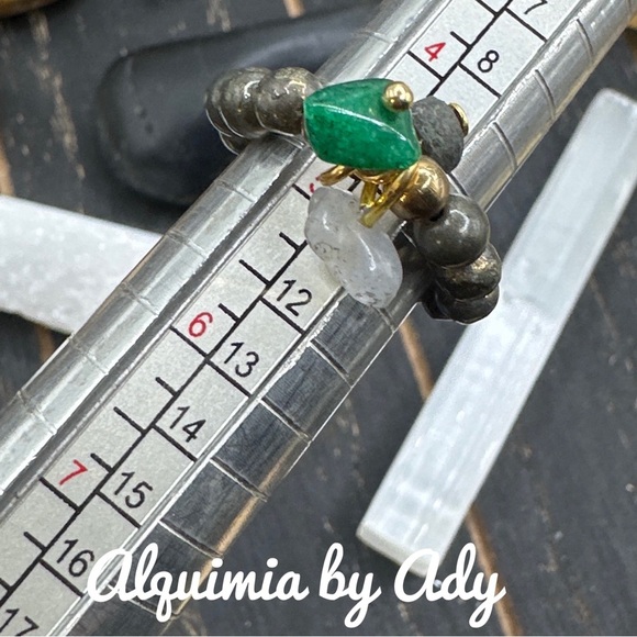 Alquimia pyrite charms Ring with Organic Elegance - Picture 2 of 2